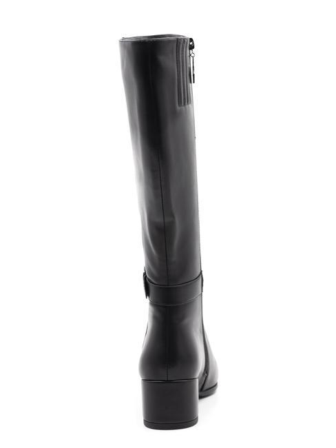 RB LOGO ROUND Stivali alti con tacco nero - Scarpe Donna