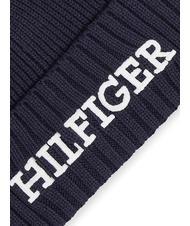 TOMMY HILFIGER MONOTYPE BEANIE Cappello in cotone e lana space blue - Cappelli - 3
