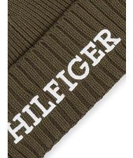 TOMMY HILFIGER MONOTYPE BEANIE Cappello in cotone e lana army green - Cappelli - 3