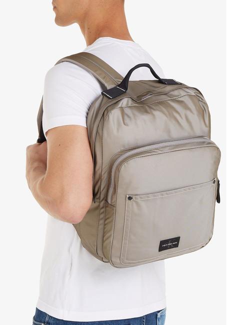 SPORT ESSENTIAL Zaino porta laptop in nylon atlantic taupe - Zaini da lavoro porta PC