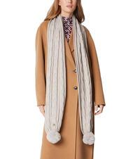 TWINSET Sciarpa con Pompon  grigio melange chiaro - Sciarpe - 3