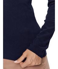 GUESS SCRIPT T-shirt con logo strass blackened blue - T-shirt e Top Donna - 4