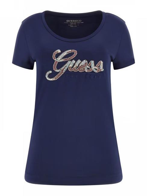 SCRIPT T-shirt logo con strass blackened blue - T-shirt e Top Donna