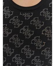 GUESS ALLOVER T-shirt con logo all over jetbla - T-shirt e Top Donna - 4