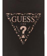 GUESS LEO TRIANGLE T-shirt stretch logo triangolo jetbla - T-shirt e Top Donna - 3