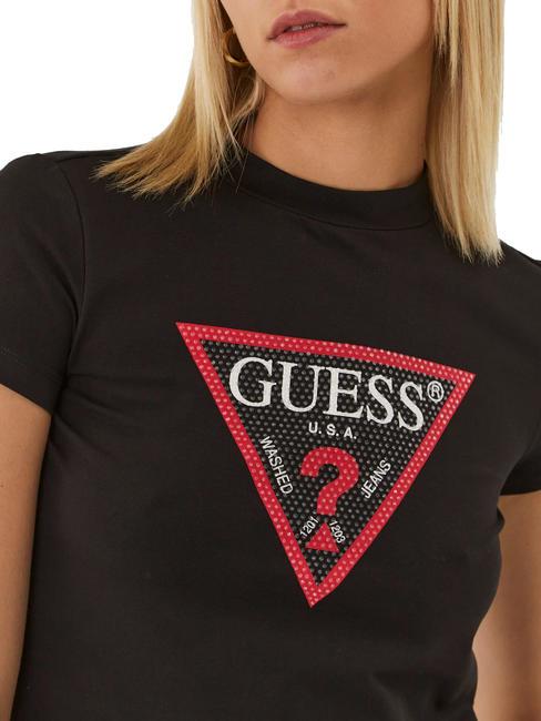 TRIANGLE STRASS T-shirt stretch logo con strass jetbla - T-shirt e Top Donna