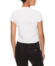 GUESS TRIANGLE STRASS T-shirt stretch logo con strass purwhite - T-shirt e Top Donna - 2