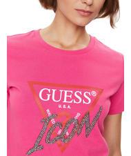 GUESS ICON T-shirt logo perline pink punch - T-shirt e Top Donna - 3