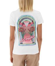 GUESS LOS ANGELES T-shirt con stampa sulla schiena flowers white - T-shirt e Top Donna - 2