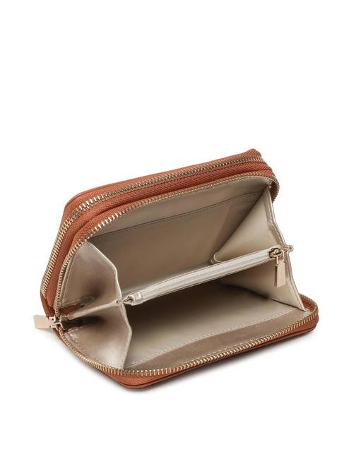 MERIDIAN Portafoglio Zip Around COGNAC - Portafogli Donna