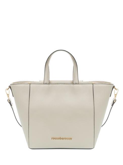 LUCE Tote bag con tracolla e logo in metallo off white - Borse Donna