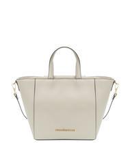 ROCCOBAROCCO LUCE Tote bag con tracolla e logo in metallo off white - Borse Donna - 4
