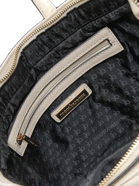 LUCE Tote bag con tracolla e logo in metallo off white - Borse Donna