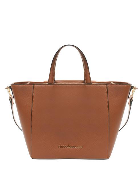 LUCE Tote bag con tracolla e logo in metallo tan - Borse Donna