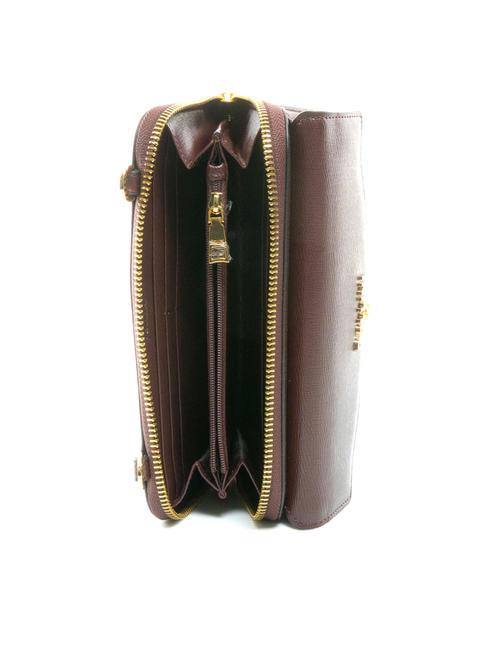 GRAINED Portafoglio pochette tracolla Bordeaux - Portafogli Donna