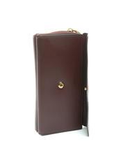 POLLINI GRAINED Portafoglio pochette tracolla Bordeaux - Portafogli Donna - 6