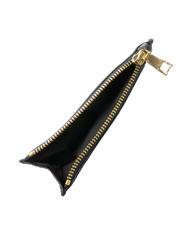 POLLINI GRAINED Porta carte piatto con zip Nero - Portafogli Donna - 2