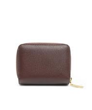 POLLINI GRAINED Portafoglio piccolo zip around Bordeaux - Portafogli Donna - 3