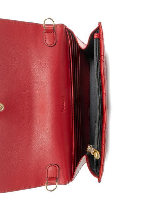CHECK AND LINES Pochette con tracolla catena ROSSO - Borse Donna