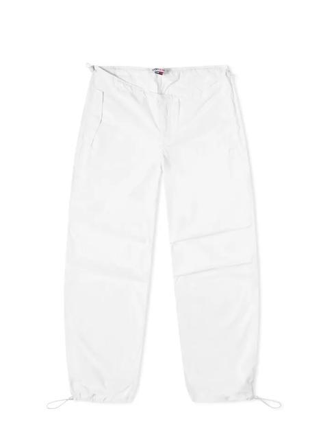 TOMMY JEANS Parachute Wind  Pantaloni leggeri white - Pantaloni Donna