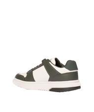 TOMMY HILFIGER TOMMY JEANS Leather Cupsole Sneakers in pelle pewter green/ ecru - Scarpe Uomo - 3