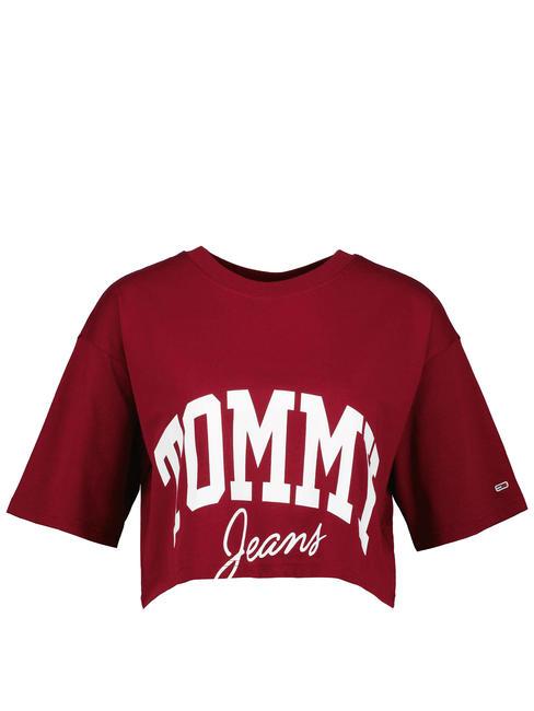 TOMMY JEANS New Varsity T-Shirt in cotone rouge - T-shirt e Top Donna
