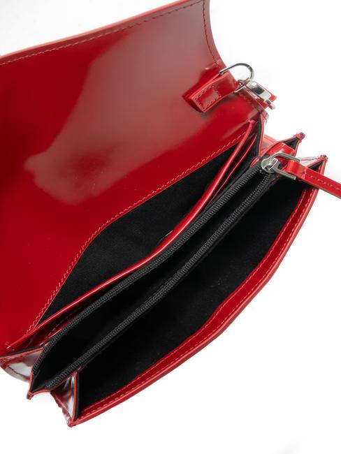 SALIS Pochette in pelle lucida cherry - Portafogli Donna