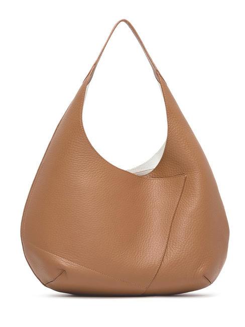 EUFORIA Sacca in pelle con pouch toffee-bianco - Borse Donna