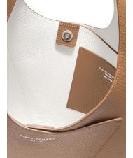 GIANNI CHIARINI EUFORIA Sacca in pelle con pouch toffee-bianco - Borse Donna - 5