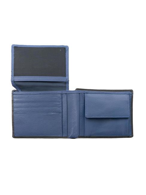 COLOR WALLET Portafoglio in pelle, con portamonete black/navy - Portafogli Uomo