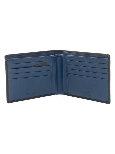 COLOR WALLET Portafoglio in pelle black/navy - Portafogli Uomo