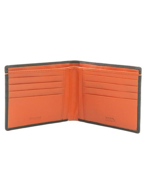 COLOR WALLET Portafoglio in pelle brown/orange - Portafogli Uomo
