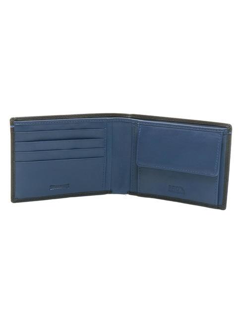 COLOR WALLET  Portafoglio piccolo in pelle black/navy - Portafogli Uomo