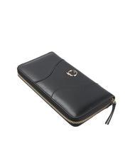 TRUSSARDI YUMA Portafoglio grande zip around NERO - Portafogli Donna - 4