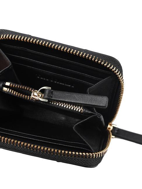 YUMA Portafoglio piccolo zip around pelle NERO - Portafogli Donna