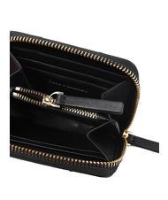 TRUSSARDI YUMA Portafoglio piccolo zip around pelle NERO - Portafogli Donna - 2