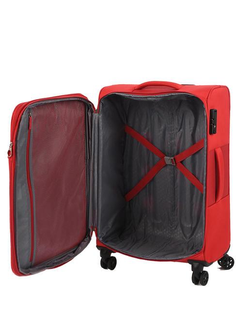 DEEP DIVE Set 3 trolley:cabin, medio e grande espandibili red/grey - Set Trolley