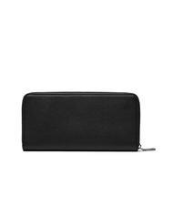 CALVIN KLEIN LETTERING LOGO Portafoglio grande zip around black/metallic logo - Portafogli Donna - 3