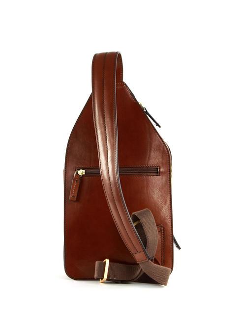 STORY UOMO Zaino Monospalla in pelle MARRONE - Zaini Scuola & Tempo Libero