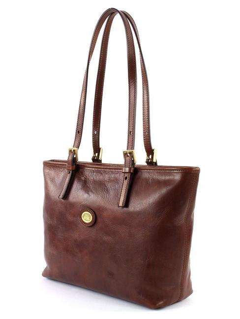 STORY Shopping Bag in pelle MARRONE - Borse Donna