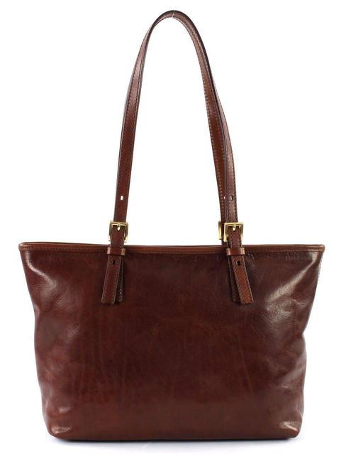 STORY Shopping Bag in pelle MARRONE - Borse Donna