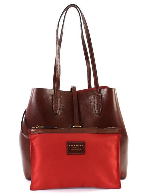 DALSTON Shopping bag in pelle con bustina MARRONE - Borse Donna