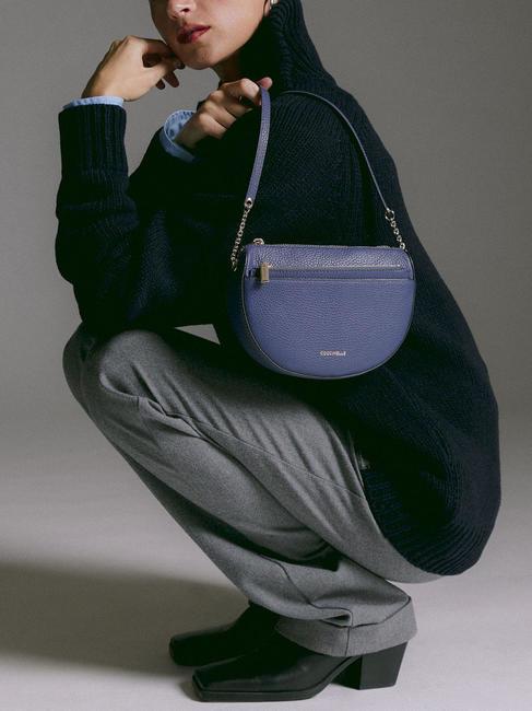 KALI Borsa a tracolla in pelle con pouch DARKBLUE - Borse Donna