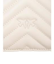 PINKO CLASSIC LOVE ONE Borsa in pelle nappa bianco seta-antique gold - Borse Donna - 5