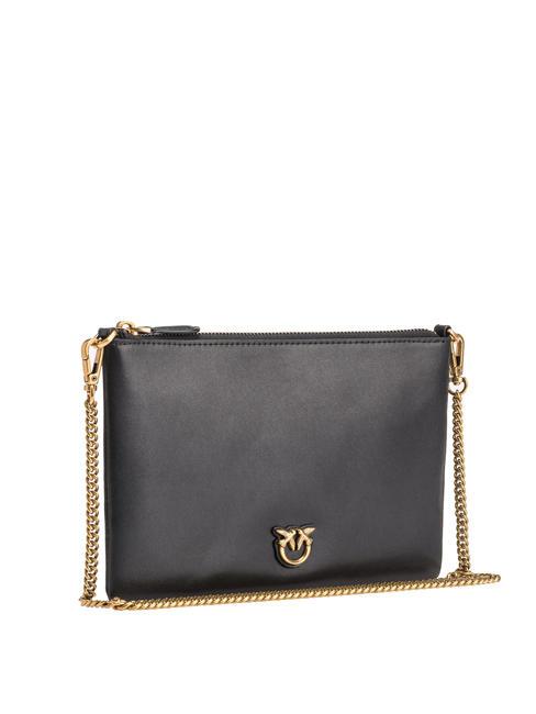 FLAT CLASSIC Pochette con tracolla catena nero-antique gold - Borse Donna