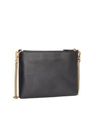 PINKO FLAT CLASSIC Pochette con tracolla catena nero-antique gold - Borse Donna - 3