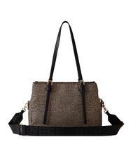 BORBONESE L'ECOLE NYLON Shopper a spalla, con tracolla OP/NATURALE/NERO - Borse Donna - 3