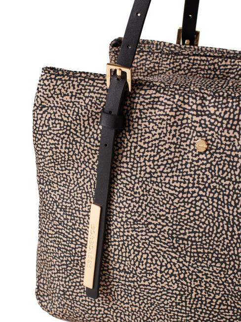 L'ECOLE NYLON Shopper a spalla, con tracolla OP/NATURALE/NERO - Borse Donna