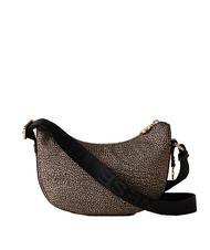 BORBONESE HOBO LUNA MINI ECO LINE Borsa sacca a tracolla OP/NATURALE/NERO - Borse Donna - 3