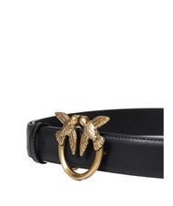 PINKO LOVE BERRY Cintura in pelle nero-antique gold - Cinture - 3